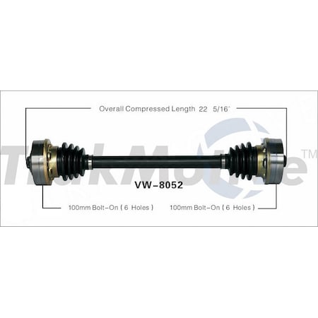 Surtrack Axle Cv Axle Shaft, Vw-8052 VW-8052